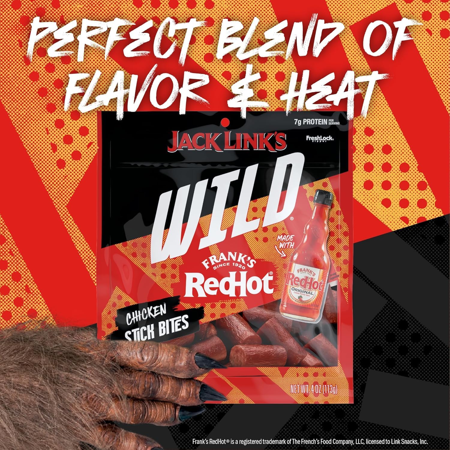 Amazon.com: Jack Link's WILD Frank's RedHot Mini Chicken Stick
